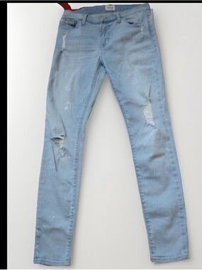 EUC Hudson-Nico Midrise Super Skinny Washed Denim Distressed UK Jeans Sz 26 US